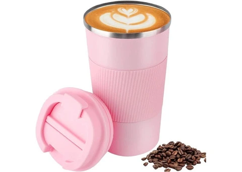 Coffee Cup 510Ml, Insulated Travel Mug with Leakproof Lid, Vacuum 304 Stainless - 1/3