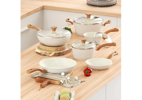 Innerwell Pots and Pans Set Nonstick, 13 Piece Kitchen Nonstick Cookware Sets wi - 3/3