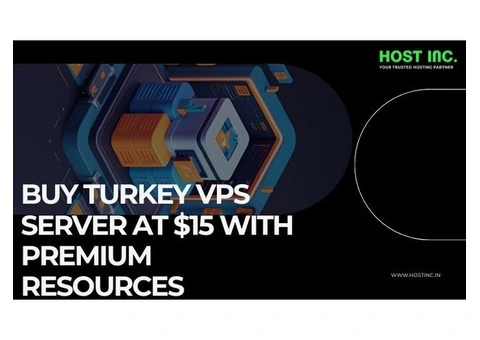 Buy Turkey VPS Server at $15 with Premium Resources