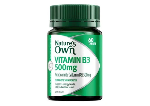 Looking to Support Energy & Skin Health? Try Nature’s Own Vitamin B3 500mg Today