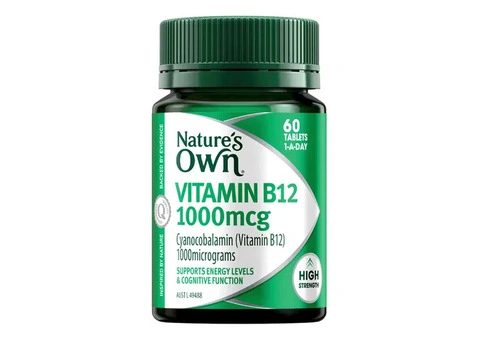 Stay Active & Energised with High Strength Nature’s Own Vitamin B12 1000mcg