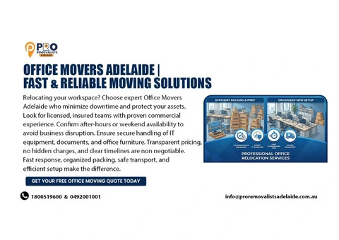 Affordable & Professional Office Movers Adelaide for Stress-Free Business Relocations