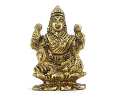ASHIRWAD Goddess Lakshmi Brass Idol Statue Sculpture for Diwali Pooja, Temple, H
