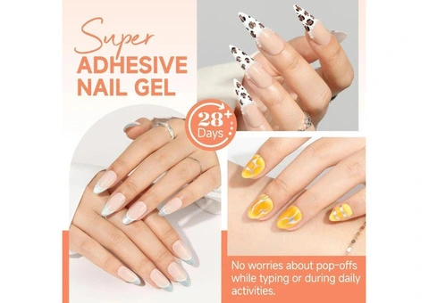 UNA GELLA Solid Nail Glue Gel 15Ml Lamp Curing Needed Solid Soak off U V/LED Lam - 2/3
