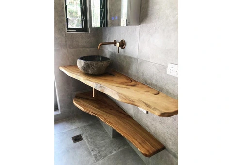 Custom Timber Bathroom Vanity Brisbane The Slab Lads