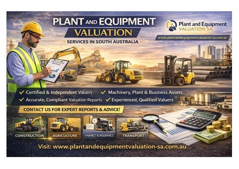 Plant and Equipment Valuation Services in South Australia