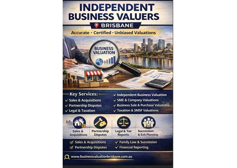 Independent Business Valuers in Brisbane | Accurate & Certified Valuations