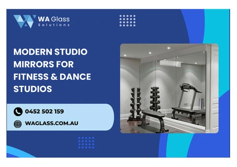 Modern Studio Mirrors for Fitness & Dance Studios in Bayswater - 1/3