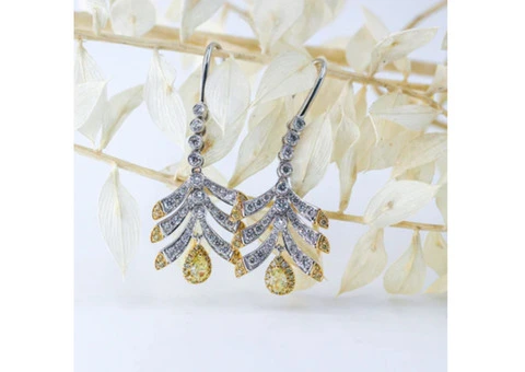 Fancy Yellow Diamond Earrings in Melbourne Jenny Bay