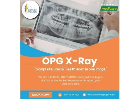 OPG X-Ray: Complete Jaw & Teeth Scan in One Image at Butler Medical Imaging. (08) 9544 3999