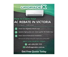 Claim Your AC Rebate in Victoria – Easy with UpgradeX