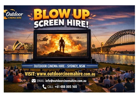 Blow Up Screen Hire for Backyard Movies, Parties and Local Events