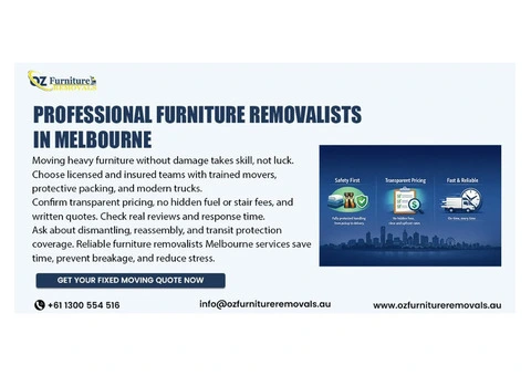 Top-Rated Furniture Removalists Melbourne – Smooth & Secure Moving Services