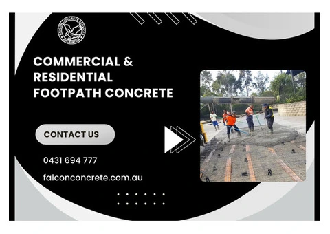 Commercial & Residential Footpath Concrete – Call Today - 1/3