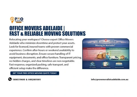 Experienced Office Movers Adelaide – Smooth & Secure Business Relocation