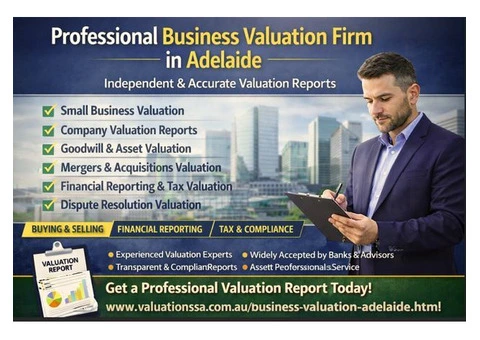Professional Business Valuation Firm in Adelaide