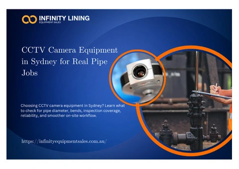 CCTV Camera Equipment in Sydney for Real Pipe Jobs