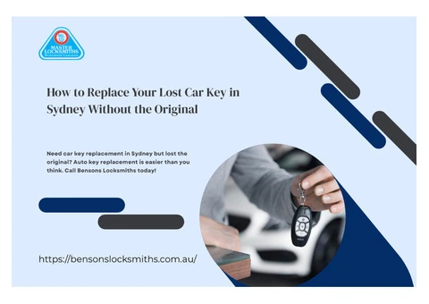 Can You Get a Car Key Replaced Without the Original in Sydney?