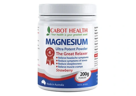Muscle Tension or Low Energy? Try Cabot Health Strawberry Magnesium Powder