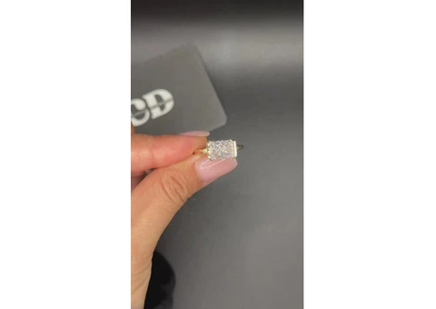 Modern Luxury: 3ct Radiant East-West Half-Bezel Solitaire