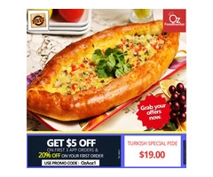 Get 20% and $5 OFF your First 3 Orders @ Wood Oven Pizza