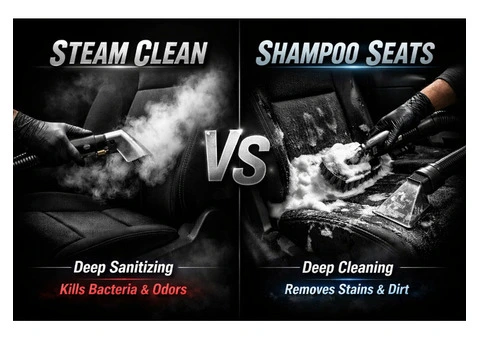 Steam Clean vs Shampoo Seats: Which Cleaning Method Wins?