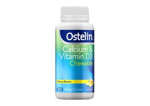 Daily Bone Support with Ostelin Calcium & Vitamin D3 Chewable Citrus Tablets