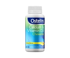 Daily Bone Support with Ostelin Calcium & Vitamin D3 Chewable Citrus Tablets