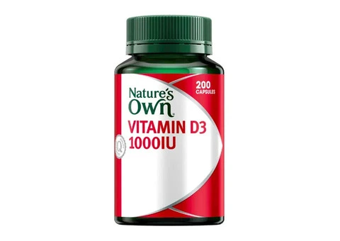Daily Bone & Immune Support with Nature's Own Vitamin D3 1000 IU Capsules