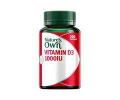 Daily Bone & Immune Support with Nature's Own Vitamin D3 1000 IU Capsules