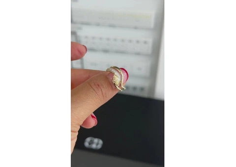 Unique Brilliance: 1ct Marquise Wave Pave Lab-Grown Diamond Ring