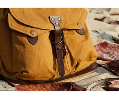 Premium Canvas Leather Backpack for Work and Travel