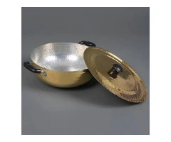 Buy Traditional Handcrafted Brass Kadhai With Lid