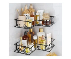 Vinabo Corner Shower Caddy, 2 Pack Rustproof Bathroom Shelves, Shower Shelf No D