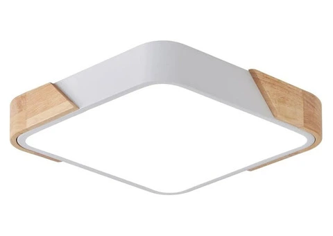 24W Led Ceiling Light,Wooden Square Ceiling Light,Kitchen Lights Ceiling Cool
