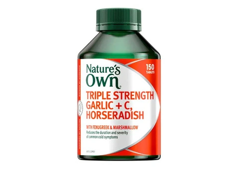 Nature’s Own Triple Strength Garlic + C & Horseradish Tablets