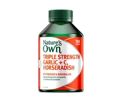 Nature’s Own Triple Strength Garlic + C & Horseradish Tablets