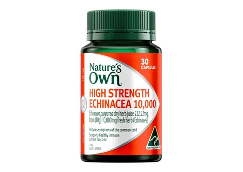 Boost Immunity & Stay Strong with Nature’s Own High Strength Echinacea 10,000 mg Capsules