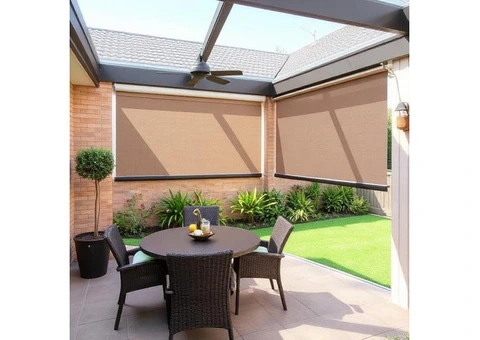 Alfresco living, perfected with custom patio blinds!