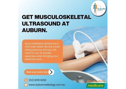Get your Musculoskeletal Ultrasound at Auburn Radiology. (02) 8315 8292