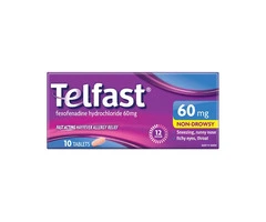 Telfast 60mg Tablets – Non-Drowsy Hayfever & Allergy Relief Solution