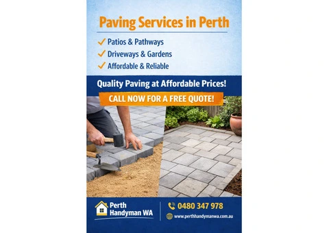 Paving Services in Perth- Quality Craftmanship at Affordable Rates