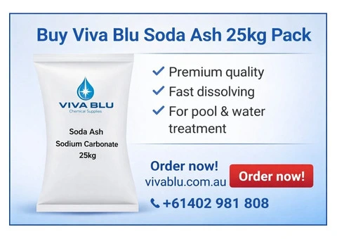 Soda Ash 25kg Pack for pH Increase