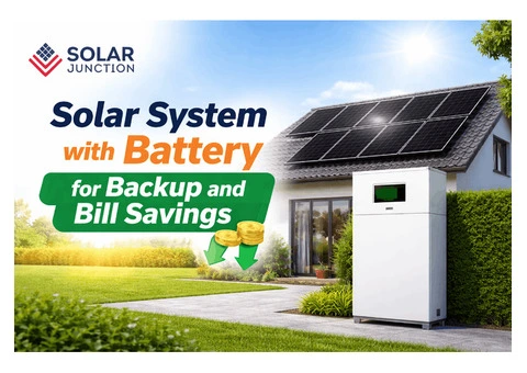Solar System with Battery for Backup and Bill Savings  