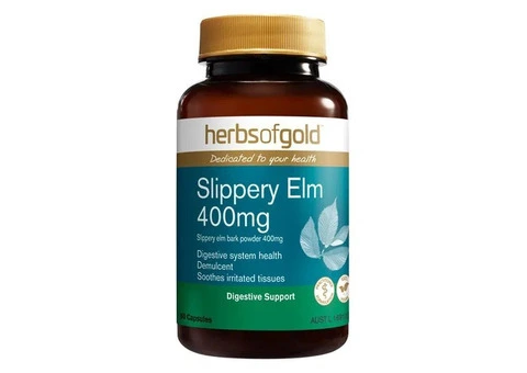 Natural Digestive Support with Slippery Elm Capsules