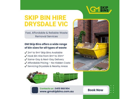 Skip Bin Hire in Drysdale VIC | GM Skip Bins – Local Waste Removal Experts