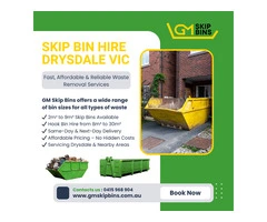 Skip Bin Hire in Drysdale VIC | GM Skip Bins – Local Waste Removal Experts