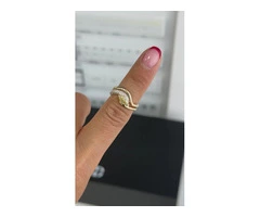 Marquise Lab Grown Diamond Ring 1Ct – Wave Pavé Band in 14K Yellow Gold