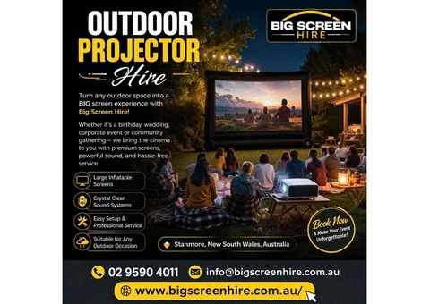 Outdoor Projector Hire for Backyard Movies, Parties and Community Events