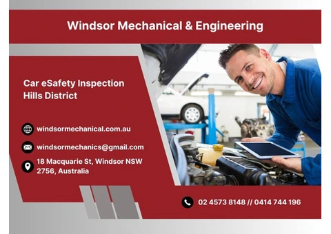 Car eSafety Inspection in Hills District – Certified Checks